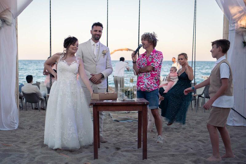 mariés à la plage